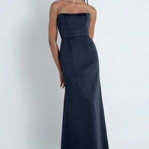 NWT Black Size 12 Jenny Yoo Floor Length Evening Gown - Perfect Condition